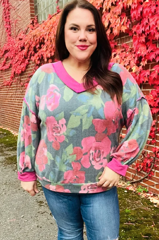 Beautiful You Vintage Teal Floral Print V Neck Hacci Knit Sweater Notch Collar Peter Pan Collar Cowl Neck Beautiful You Vintage Teal Floral Print V Neck Hacci Knit Sweater Notch Collar Peter Pan Collar Cowl Neck