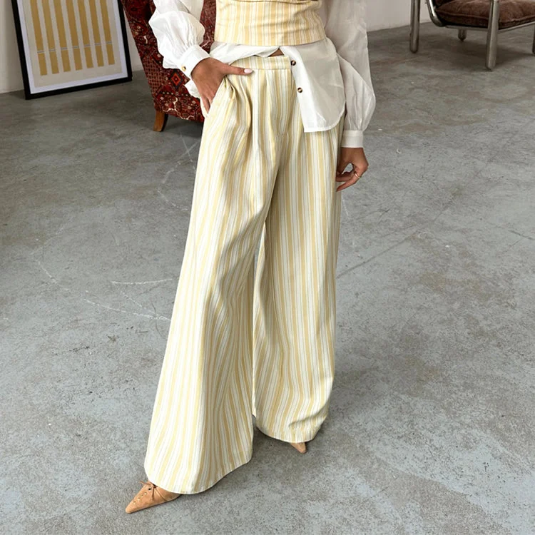 Stripe Suki Trousers Trousers Tapered Slim Fit