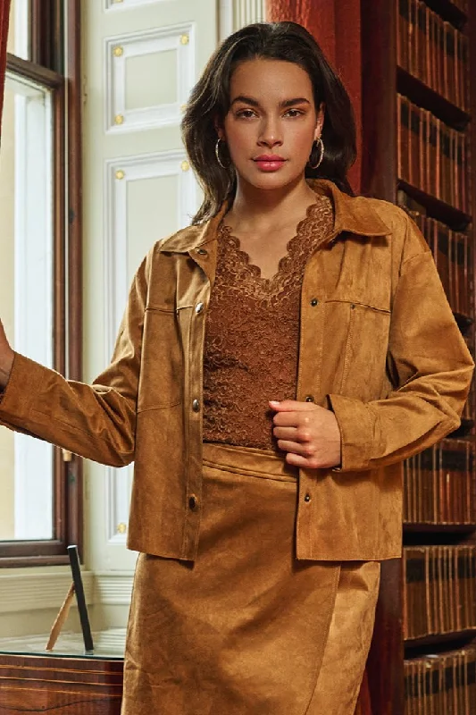 Jacket Suedin Wide [F2410501-790] Satin Jacket Silk Jacket Chiffon Jacket