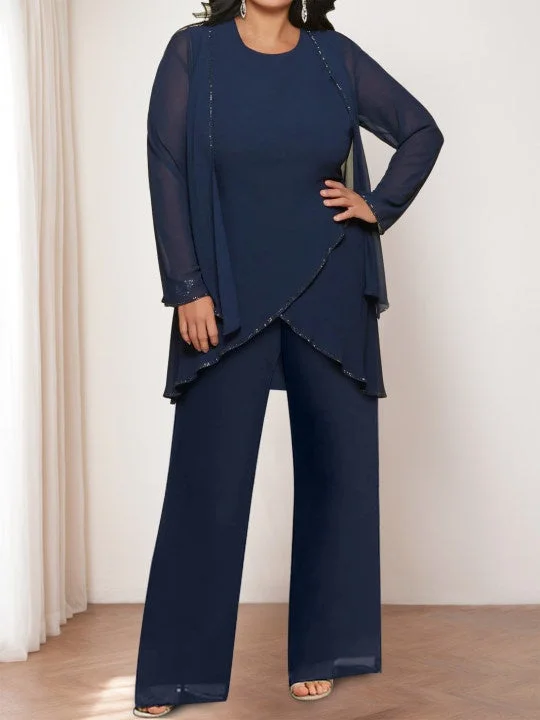 Chiffon Round Neck Mother of the Bride Pantsuits with Jacket V-Neck Jacket Boat Neck Jacket Square Neck Jacket Chiffon Round Neck Mother of the Bride Pantsuits with Jacket V-Neck Jacket Boat Neck Jacket Square Neck Jacket