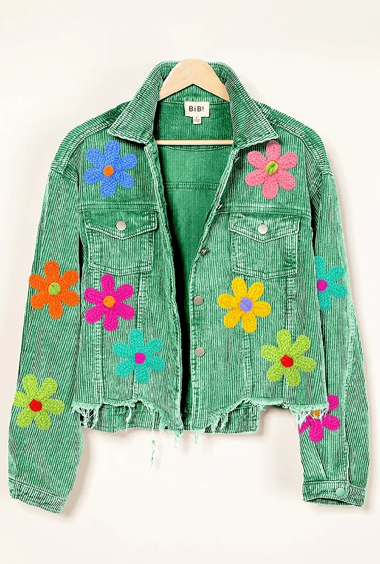 Vintage Washed Green Jacket Faux Fur Jacket Real Fur Jacket Shearling Jacket