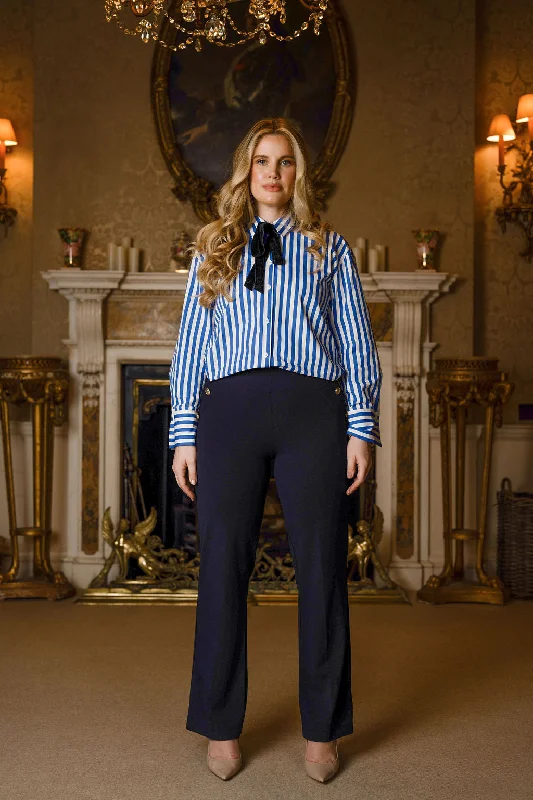 Nautical  Sailor Trousers Trousers Denim Blue