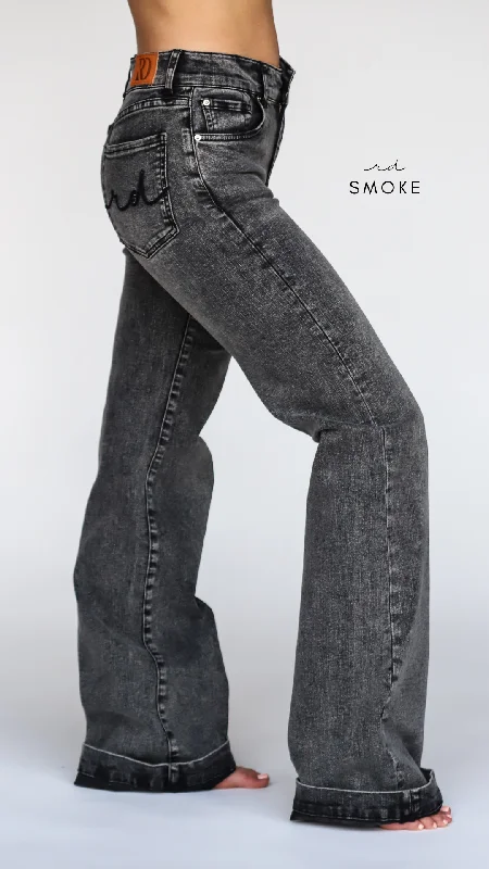 SMOKE SIGNATURE TROUSER DENIM Trousers Plaid Checkered