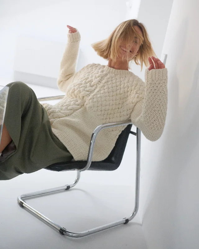 Heartbreaker Alpaca Wool Sweater Seal Salt Oversized Loose Flowy