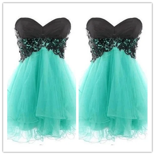 New Arrival Black Lace Short Cute Homecoming Dresses Prom Dresses
