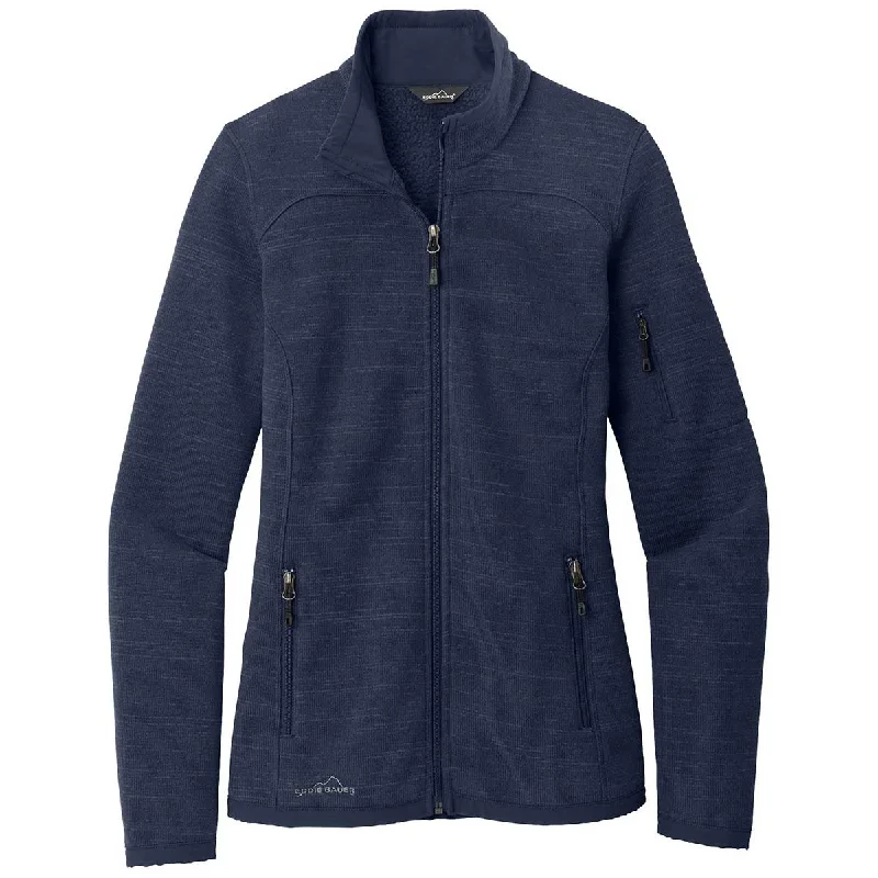 Eddie Bauer Women's River Blue Heather Sweater Fleece Full Zip Collared Crew Neck Turtle Neck Eddie Bauer Women's River Blue Heather Sweater Fleece Full Zip Collared Crew Neck Turtle Neck