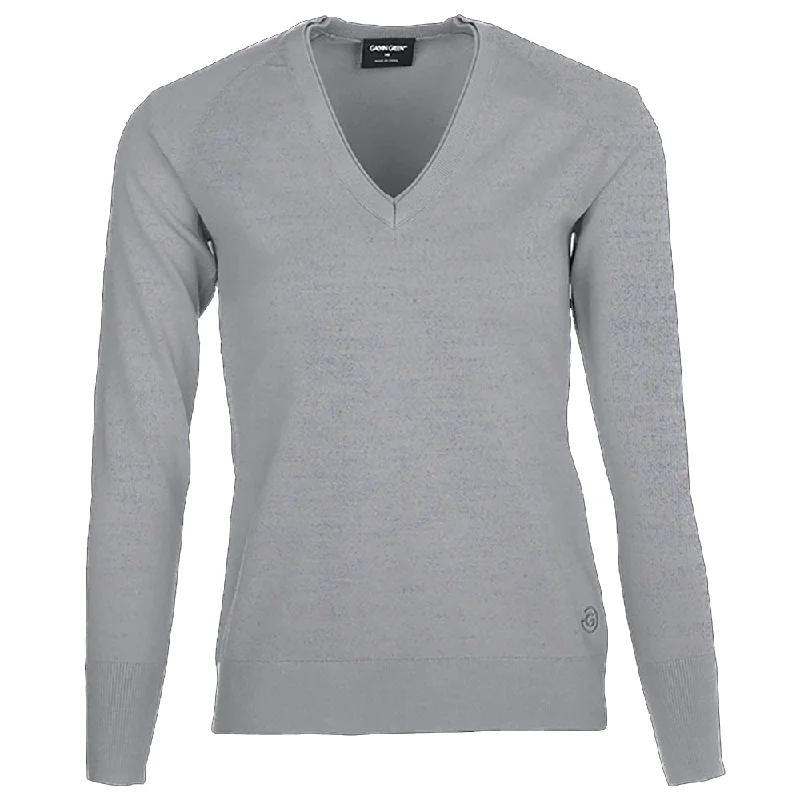 Galvin Green Caitlin Womens V-Neck Golf Sweater Mesh Blend Leather Blend Suede Blend Galvin Green Caitlin Womens V-Neck Golf Sweater Mesh Blend Leather Blend Suede Blend