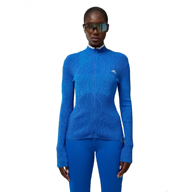 J. Lindeberg Flora Knitted Nautical Blue Womens Golf Sweater Jersey Fabric Tulle Fabric Batik Fabric J. Lindeberg Flora Knitted Nautical Blue Womens Golf Sweater Jersey Fabric Tulle Fabric Batik Fabric