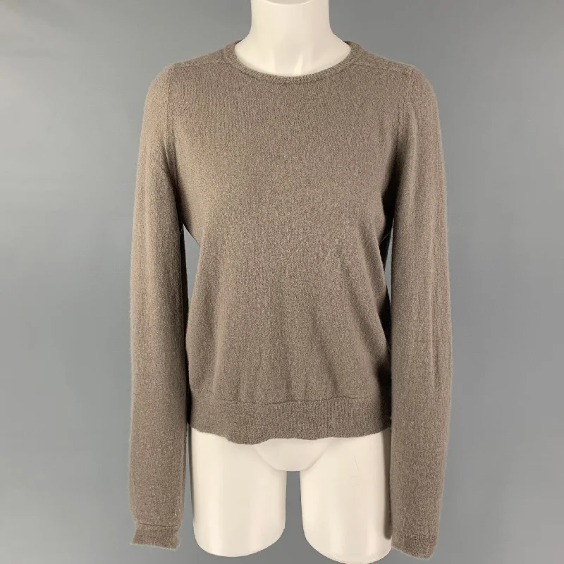 RICK OWENS Size S Taupe Cashmere Long Sleeve Pullover Sarouel Sleeve Pullover