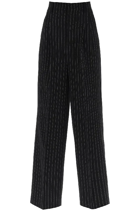AMI ALEXANDRE MATIUSSI wide-legged pinstripe trousers with Trousers Fall Fleece