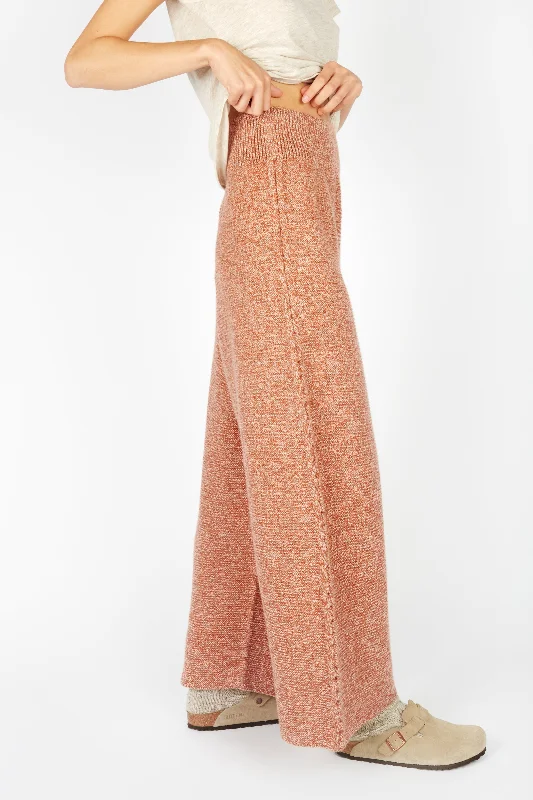 Irish - Kestrel Cropped Trousers - Cedar Marl Trousers Striped Patterned