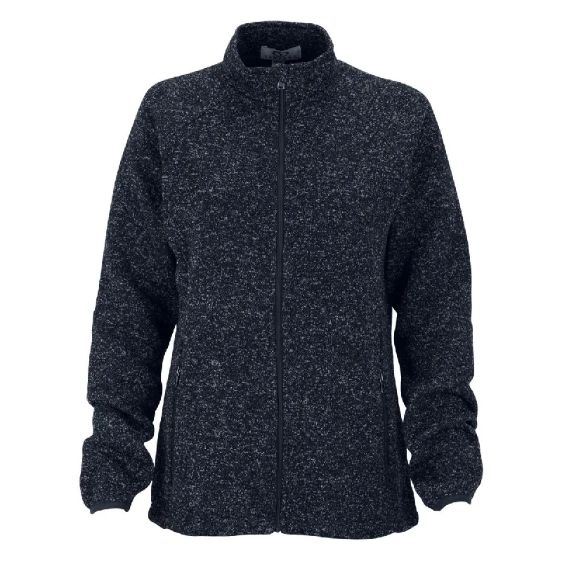 Vantage Women's Navy Heather Summit Sweater-Fleece Jacket Spandex Blend Rayon Blend Denim Blend Vantage Women's Navy Heather Summit Sweater-Fleece Jacket Spandex Blend Rayon Blend Denim Blend
