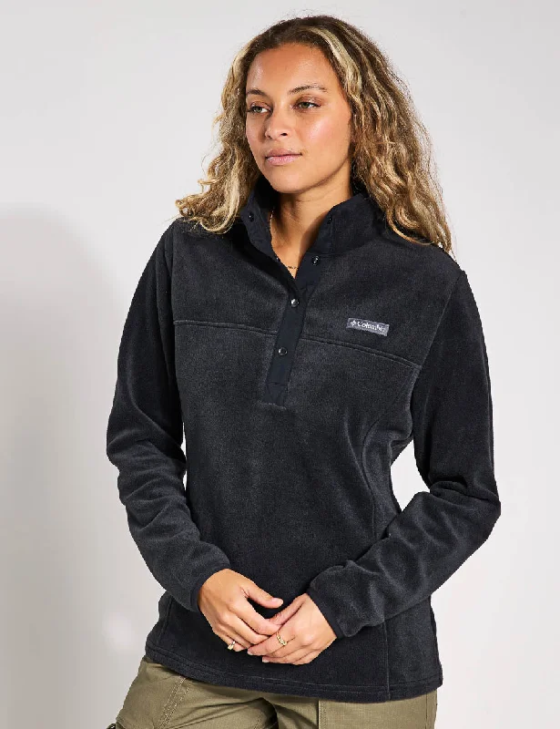 Benton Springs Half Snap Pullover - Black Tapered Sleeve Pullover