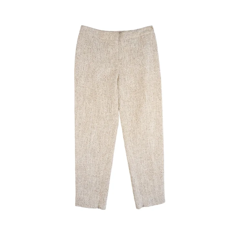 Chanel Tweed Trousers - Women's 40 Wide Leg Loose Fit Mid Waist
