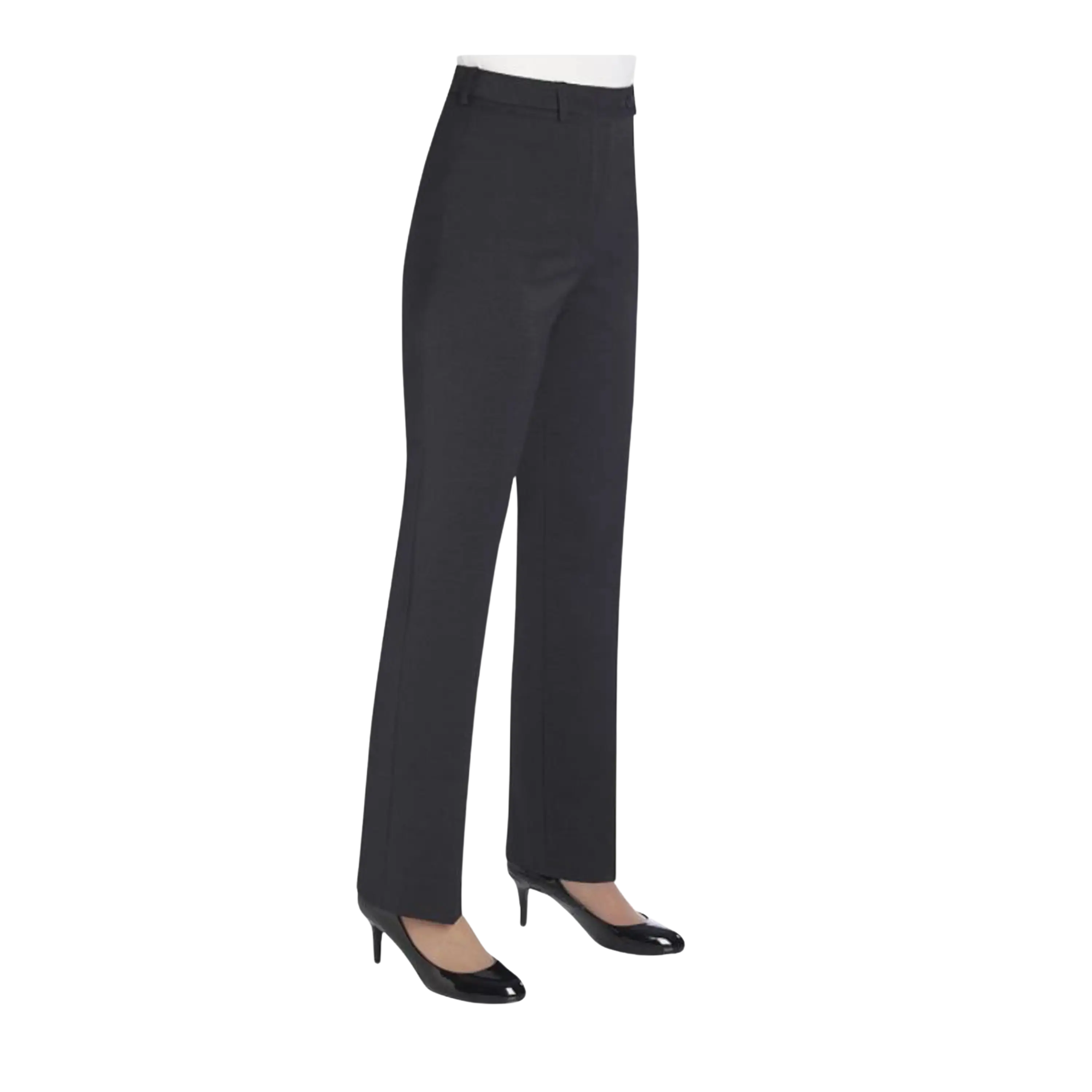 Varese Straight Leg Trouser in Charcoal Trousers Brand Named