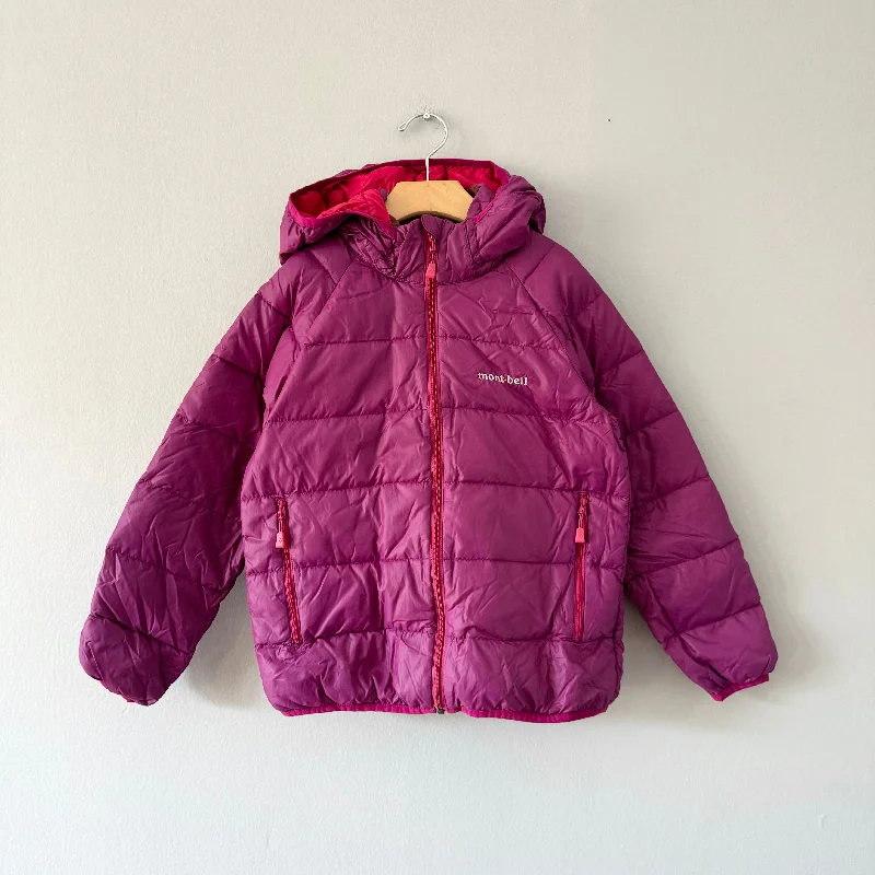 Montbell / Purple puffer jacket / 8Y(130cm) Welt Pockets Slit Pockets Flap Pockets