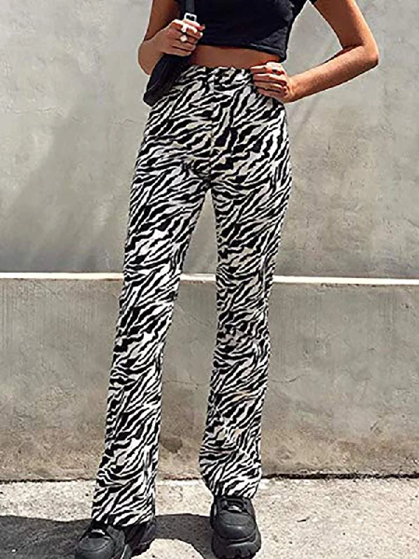High Waist Flare Bell Trousers Pants Trousers Low Rise Relaxed