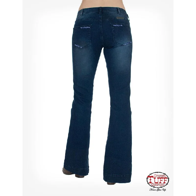 Cowgirl Tuff Indigo Shimmer Trouser Trousers Fall Fleece