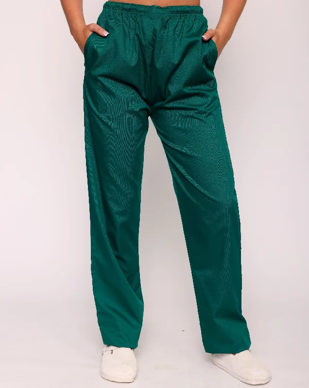Howser Casey Unisex Smart Scrub Trousers - Bottle Green Trousers cozy comfortable