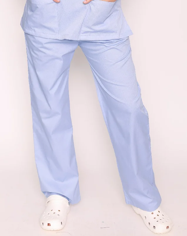 Howser Casey Unisex Smart Scrub Trousers - Sky Blue Trousers trendy modern