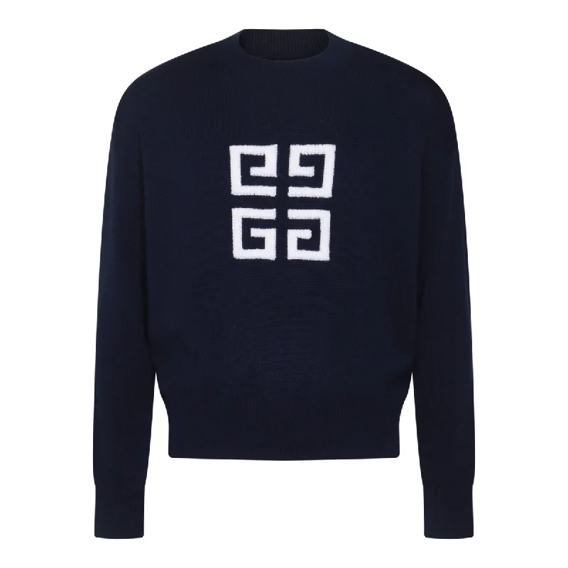 Givenchy Sweaters Blue Zippered Buttoned Snapped