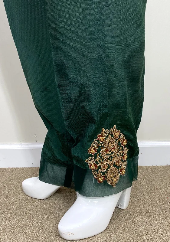 Bin Saeed Ready Made Women's Silk Trouser Trousers Floral Bohemian