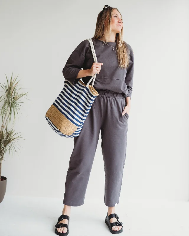 Kate Charcoal Trousers Trousers Print Floral