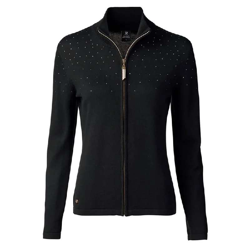 Daily Sports Naima Black Womens Golf Sweater Terry Blend Velvet Blend Canvas Blend