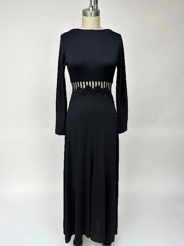 Geoffrey Beene Striped Mesh Panel Dress