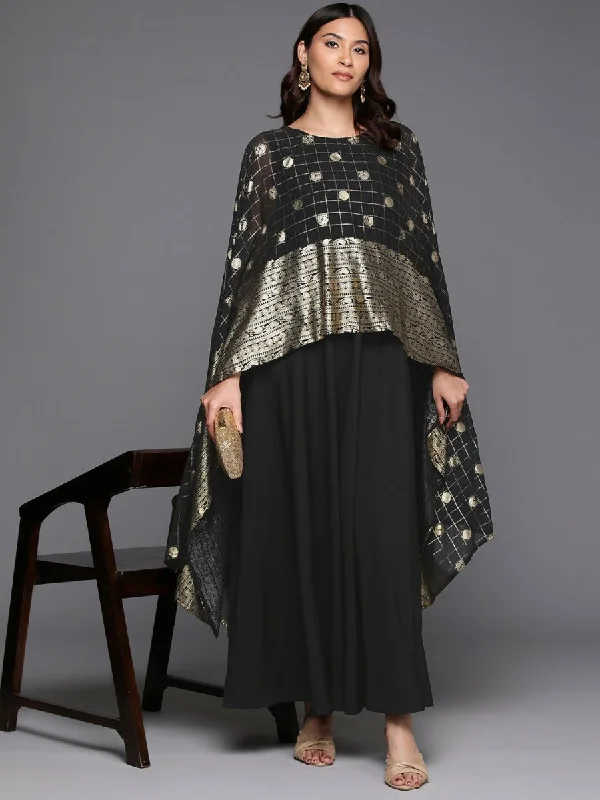Ahalyaa Women's Traditional wear Ethnic Dress - Black