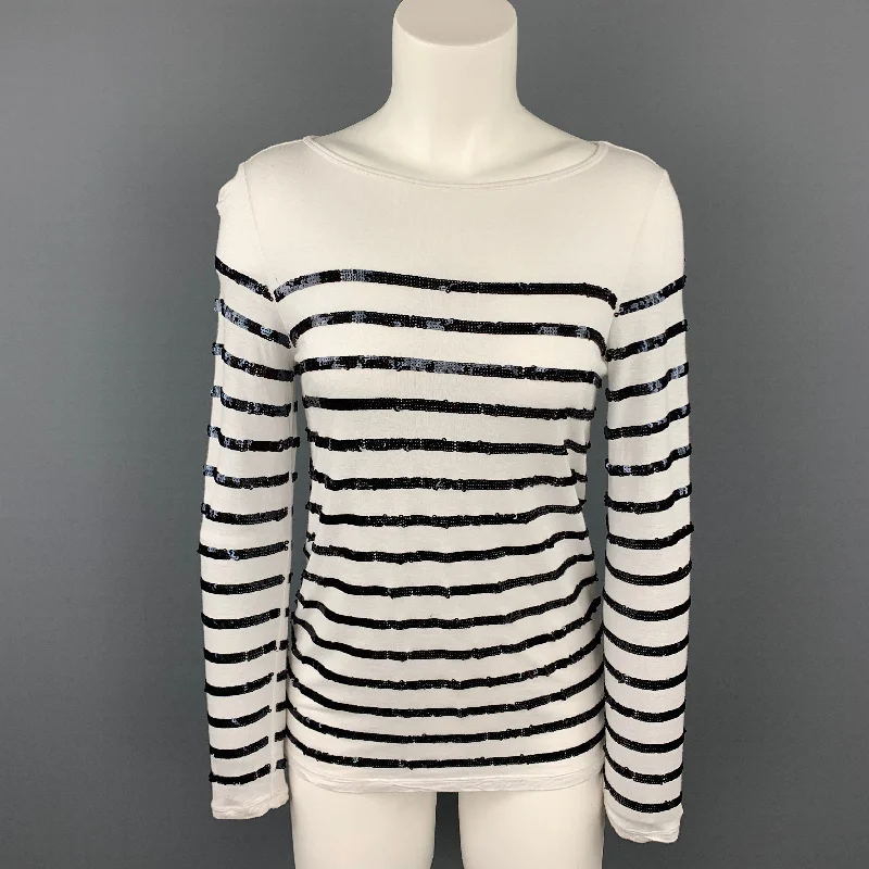 MICHAEL by MICHAEL KORS Size XXS White Rayon Pullover Sweater V-Neck Stylish Pullover