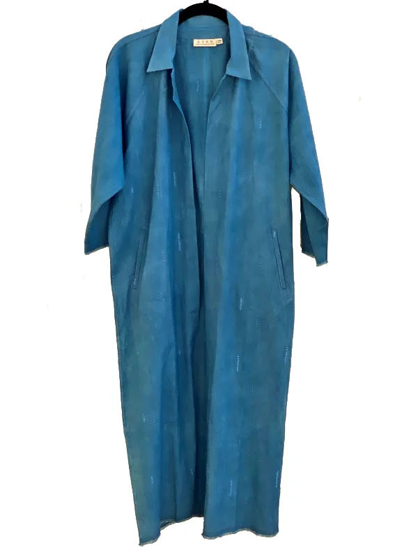 CROW Indigo Cape Jacket Cotton Fabric Linen Fabric Terry Fabric