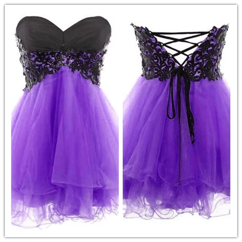 Tulle Fitted Lace Cute Homecoming Dress Prom Dresses