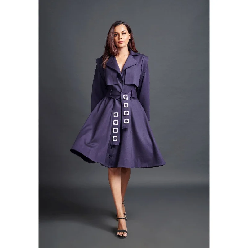 Deepika Arora Navy Blue Jacket Dress with Sash Belt (Set of 2) Hoodie Zip-Up Jacket Button-Up Jacket Deepika Arora Navy Blue Jacket Dress with Sash Belt (Set of 2) Hoodie Zip-Up Jacket Button-Up Jacket