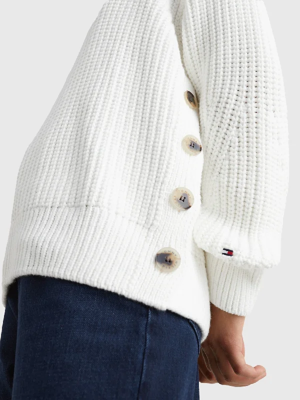 Tommy Hilfiger Side-Button Crewneck Sweater - Women Bright Pastel Dark