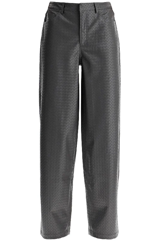 Wide Woven Patterned Trousers With A Trousers Velvet Soft