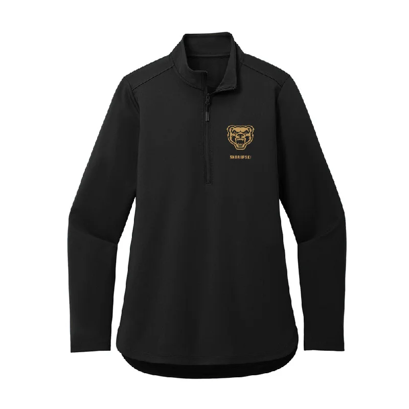 Oakland - NCAA Women's Basketball : Madison Skorupski - Women's Premium Quarter Zip Jacket Chenille Fabric Brocade Fabric Lace Fabric