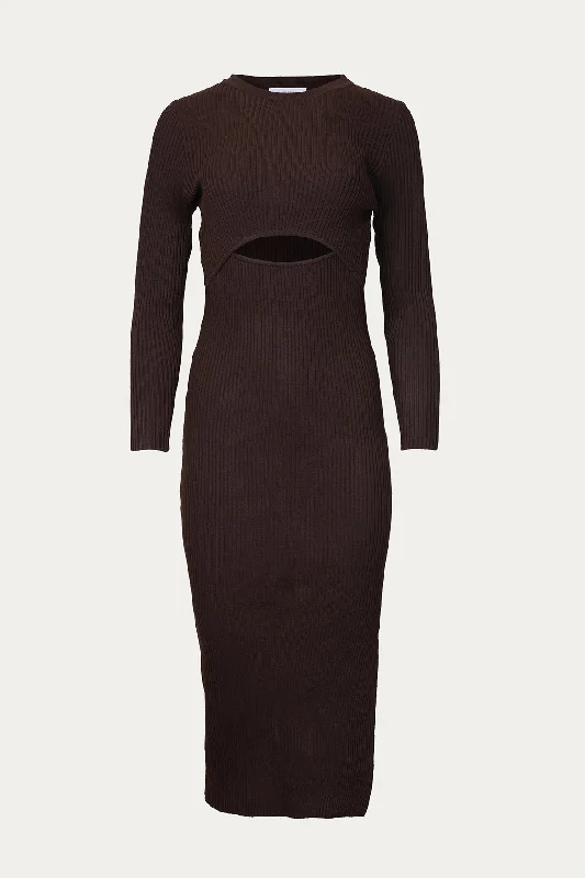 AMELIE SWEATER DRESS High Neck Crew Neck V-Neck