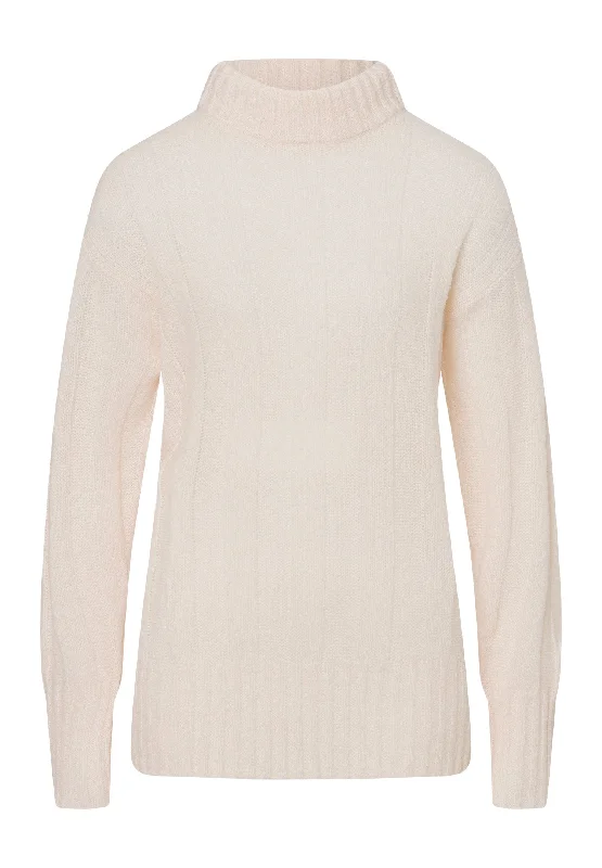 Knits Mockneck Wool Blend Pullover | Warm Sand 78781-1265 Puff Sleeve Stylish