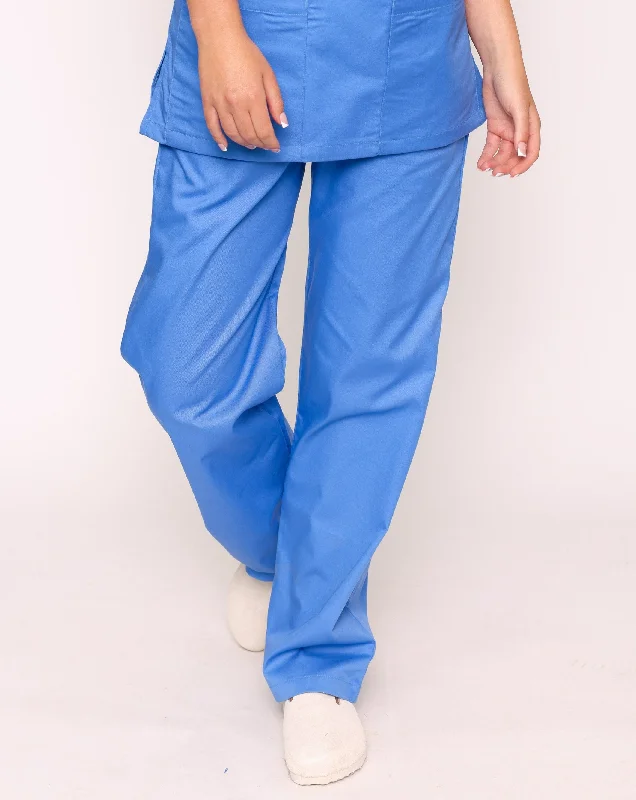 Howser Casey Unisex Smart Scrub Trousers - Hospital Blue Trousers fashionable trendy Howser Casey Unisex Smart Scrub Trousers - Hospital Blue Trousers fashionable trendy