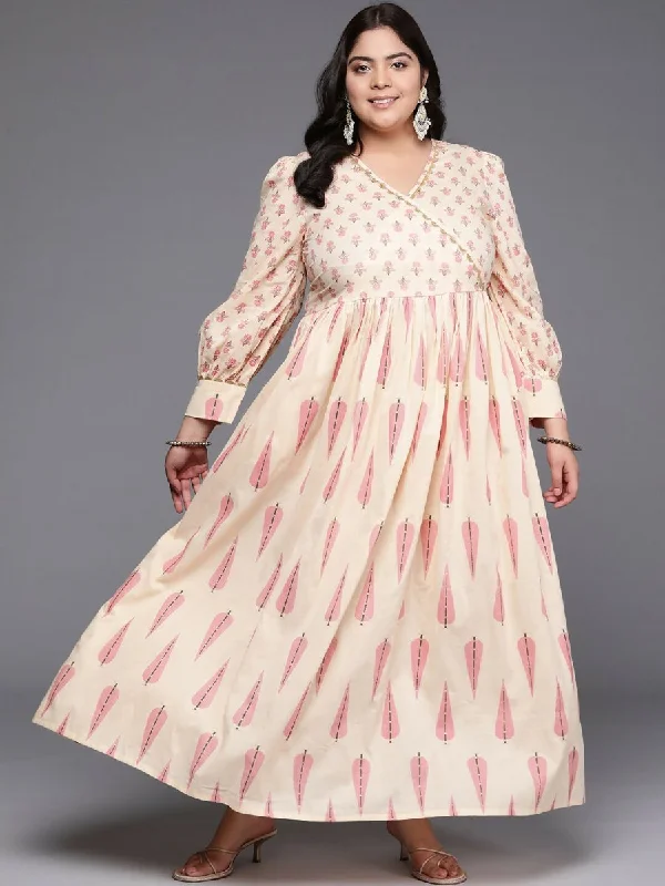 Ahalyaa Women's Traditional wear Ethnic Dress - Tan