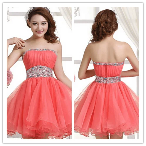 Sweet 16 Dress Coral Sexy Homecoming Dresses Prom Dresses