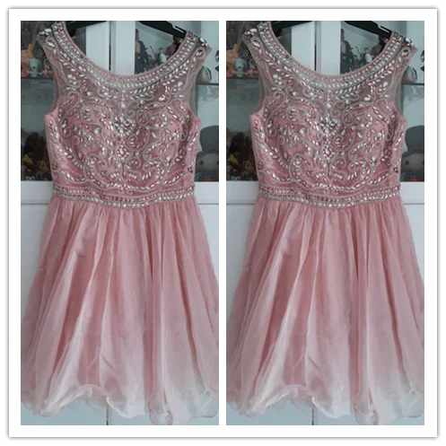 Blush Pink Sweet 16 Beading Dress Prom Dresses