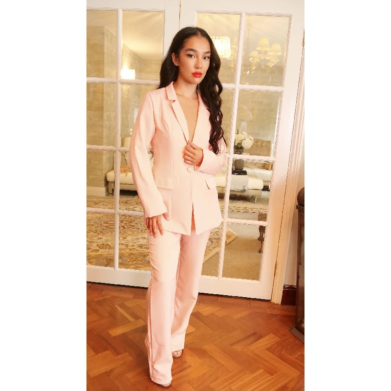 MYKONOS Blush Pink Trouser Suit Sets Trousers Wedding White
