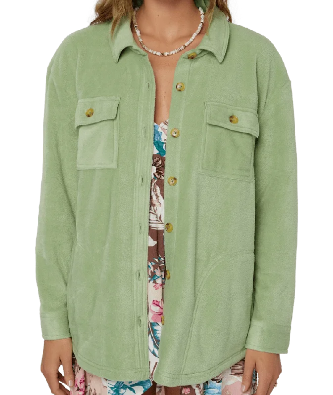 O'Neill Collins Solid Superfleece Shirt Jacket in Basil Belted Jacket Elasticated Jacket Padded Jacket O'Neill Collins Solid Superfleece Shirt Jacket in Basil Belted Jacket Elasticated Jacket Padded Jacket