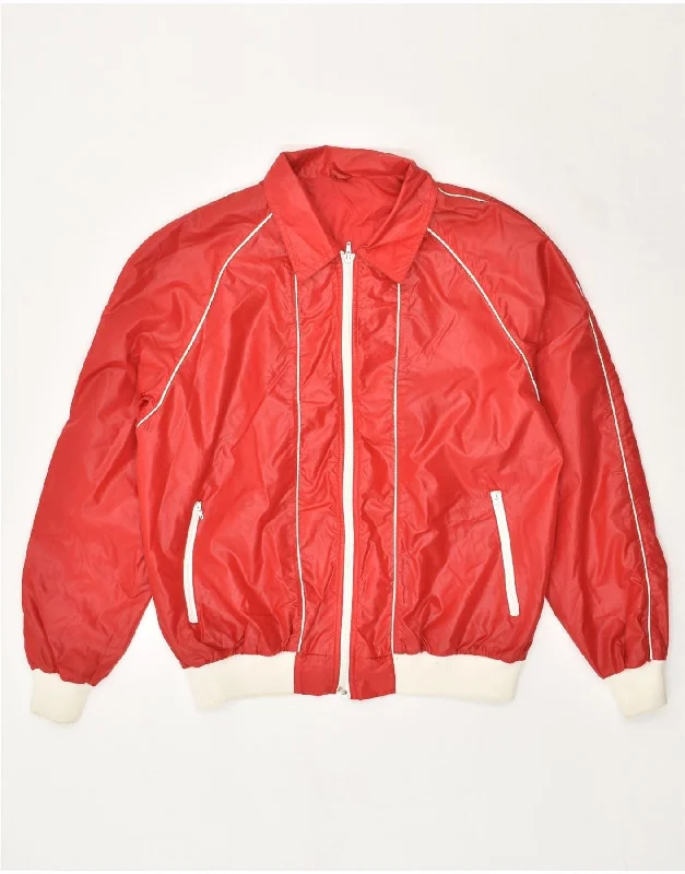 C&A Womens Bomber Jacket IT 54 3XL Red Nylon