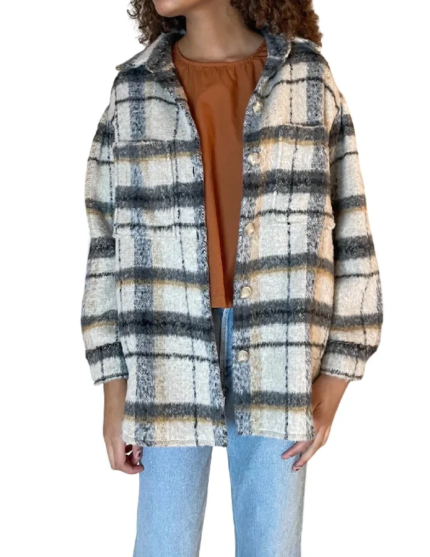 Goldie Coat In Plaid