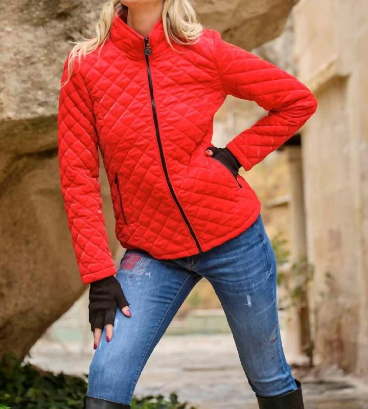 Quilted Jacket Red