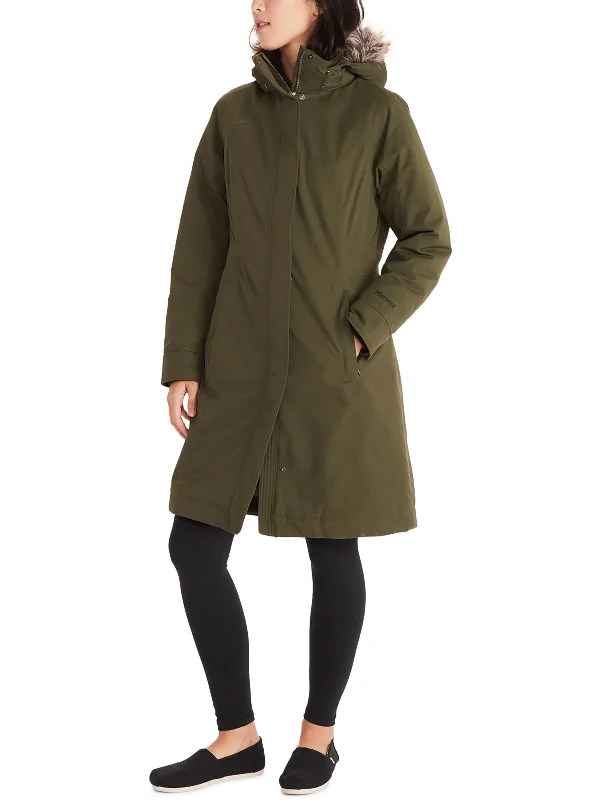 Womens Winter Midi Parka Coat