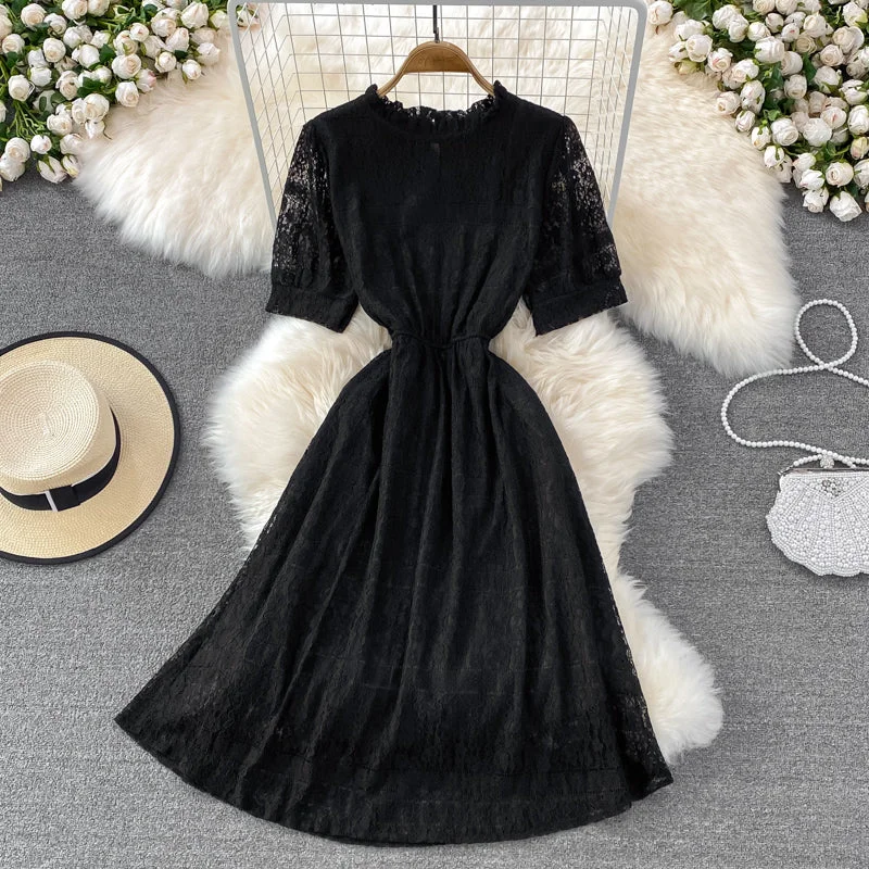 Cute Lace Short Dress A Line Fashion Dress  10758